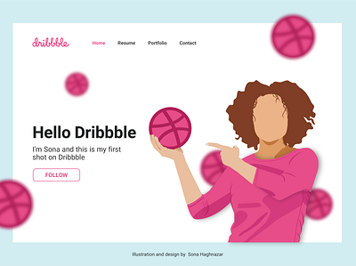 Hello Dribbble animation design illustration ui vector web website