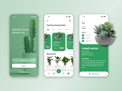 Plant App app design ui ux web website