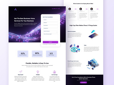 products & solution for industries - landing page clean ui dark app dark mode purple simple design ui user interface ux web website