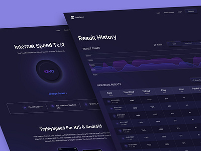 Try my speed web version app branding clean ui dark app dark mode design graphic design icon illustration logo minimal purple simple design typography ui user interface ux vector web website