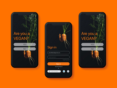 Orange Kitchen – UI/UX Design app app design app ui cooking dark ui design food health kitchen mobile orange recipe app