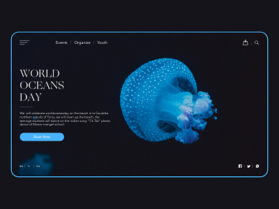 World Oceans Day 8june art blue cleaning earth environmental minimal mother earth nature oceans day one page our future our ocean protect web design