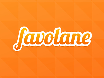 Favolane Logo for Dribbble Sticker Contest app favolane gradient logo orange sticker