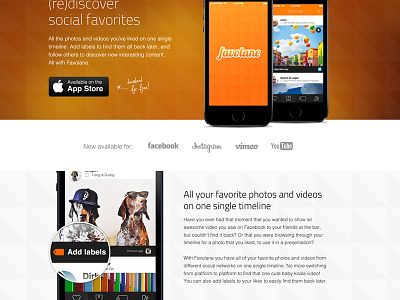 Favolane launch site app favolane iphone screenshot webdesign website