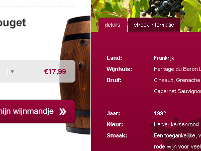 WijnenWereld design lightbox webdesign webshop wine