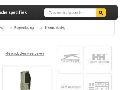 iWorkwear menu and searchbar clothing cloths design menu search searchbar webdesign webshop