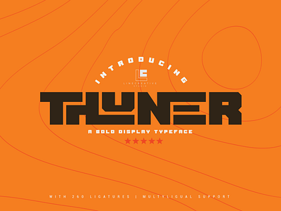 Thuner alternates branding design display font illustration lettering logo type typography