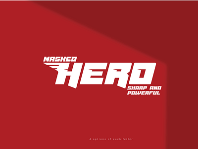 Masked Hero alternates branding display font illustration lettering logo type typography vector