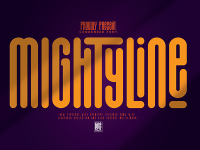 Mightyline branding condensed design display font logo type typography vector