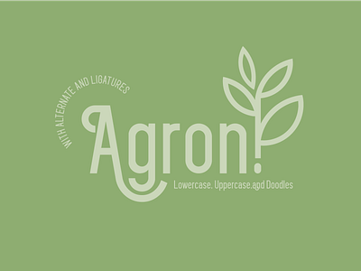 Agron alternates bio branding classic display doodles farm font green ligature font logo type typography vector vintage vintage design vintage logo