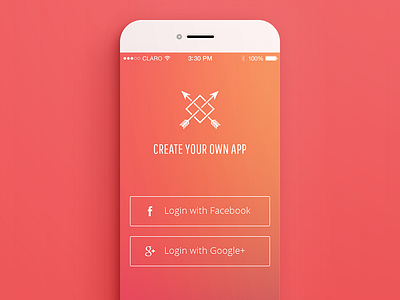 Login | Experimental clean colors concept flat interface ios iphone minimalist mobile ui