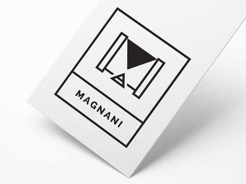 Magnani Studio clean design graphic logo minimalist business card