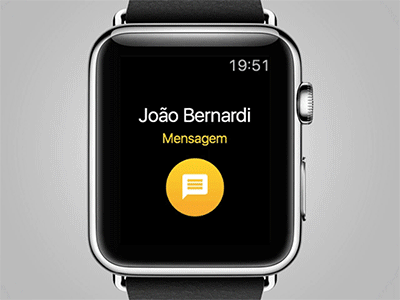  Message Microinteraction apple design interaction microinteraction minimalist motion resource sketch watch yellow