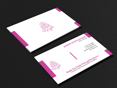 Sandy lane Yacht Club and Residences business card design visitingcard