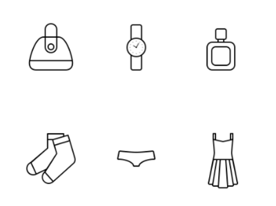 Icons set for shopping