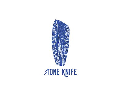 Stone Knife archeology illustration art knife stone t shirt design vector