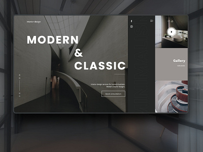 Interior design studio landing page