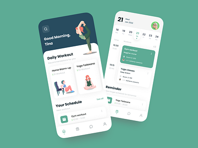 Fitness | Mobile App app design figma home page mobile ui ux