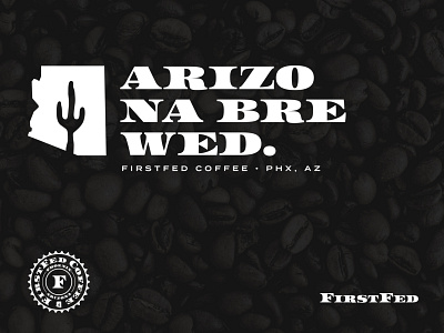 FirstFed Brand Elements arizona branding cactus coffe shop coffee coffee bean currency dollar entrepreneur federal logo midcentury money saguaro startup