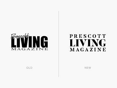 Prescott Living Magazine logo redesign arizona branding entrepreneur lifestyle logo design logo redesign luxury magazine prescott rebrand typography typography logo