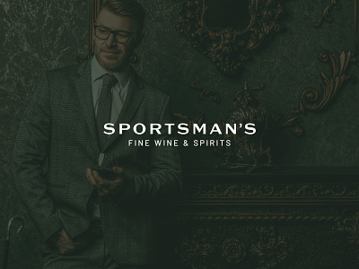 Sportsman's Fine Wine & Spirits branding entrepreneur gentleman logo logo design logo typography luxury mid century spirits startup wine