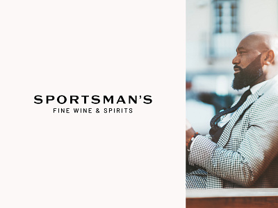 Sportsman's Logo (black version branding entrepreneur logo logo design logo typography luxury masculine midcentury spirits startup typography wine