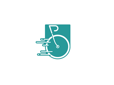 SLO Cyclist logo redesign alt. (WIP) badge bike cycle cycling fast logo negative space teal wip