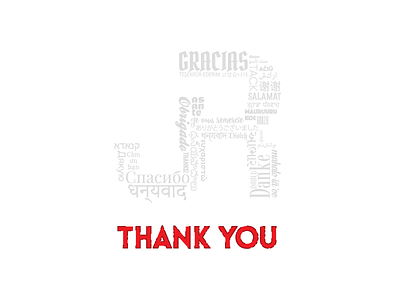 Thank You icon jr languages lettering thank you thanks word cloud