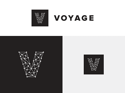 Voyage black constellation dots lines network proxima nova square v voyage