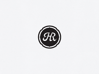 HR monogram II black and white hr icon logo mission monogram script spanish wip