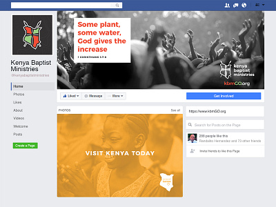 KBM social profile africa bible branding christian church facebook kenya map shield social spear topography