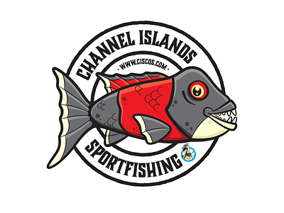 CA Sheepshead 805 ca channel islands cisco fish fishing illustration red sheepshead sticker