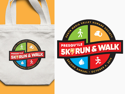 Presqu'ile 5K-9 Run & Walk badge bag cats charity event dogs event pets run walk