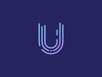 U blue digital gradient phone purple tech u wip