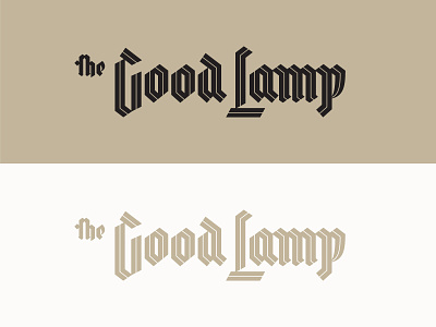 The Good Lamp blackletter church inline lamp lettering medieval old english royal typography
