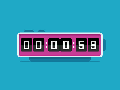 60 seconds… alarm branding central coast clock minute purple retro slo time timer vintage