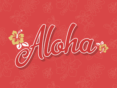 Aloha aloha beach branding central coast hawaii hibiscus retro tropical