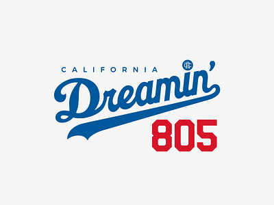California Dreamin' 805 baseball blue branding california central coast dodgers los angeles pinta slo sports