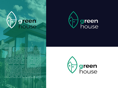 Green House branding graphic design green house house logo identity logo logo design nature real estate