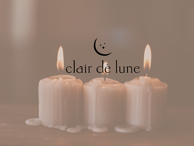 Clair de Lune Candle Logo and Brand Design branding candle design home decor logo package packaging soy candle