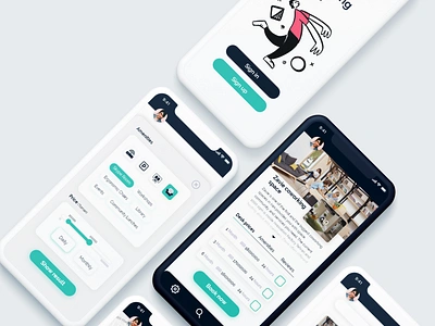 Coworking space booking app app booking coworking coworking space uidesign