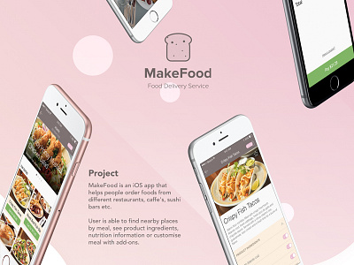 MakeFood – Food Delivery Service app caffe delivery food food delivery ios iphone iphone 6 meal restaurant service