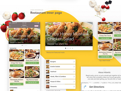 MakeFood – Restaurant inner page app caffe delivery food food delivery ios iphone iphone 6 meal restaurant service