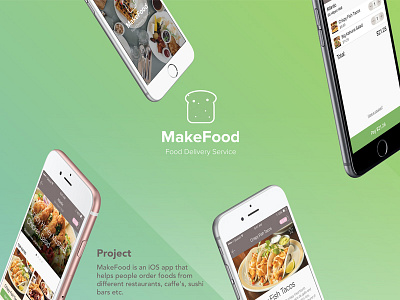MakeFood is featured on Behance app caffe delivery food food delivery ios iphone iphone 6 meal restaurant service