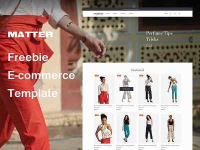 Matter Freebie E-Commerce Template ecommerce free freebie product shop store template web website
