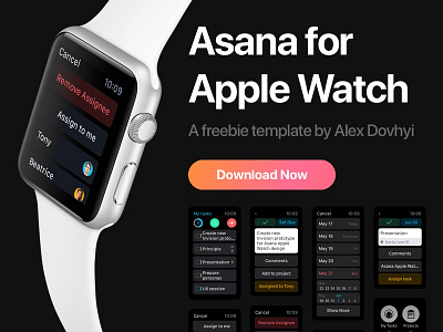 Asana For Apple Watch apple watch free freebie management product progress task template watchos