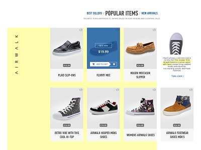 AIRWALK Website Re-design bestseller commerce ecommerce minimal redesign shoe shop store ui ux