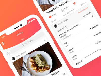 Cooklist App Design app clean cook food ios minimal modern pantry