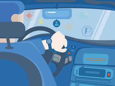 Driving Vector illustration design illustration