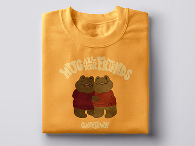 Hug All Ur Freinds cavetown firstshot illustration tshirt typography warmup